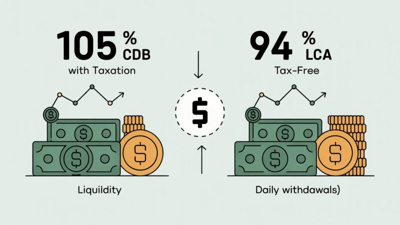 A 105% CDB or a 94% CDI LCA? Which is the BEST Fixed Income with Daily Liquidity in 2025?